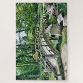 Tuinlandschap Japanse brugstroombomen Legpuzzel (Verticaal)