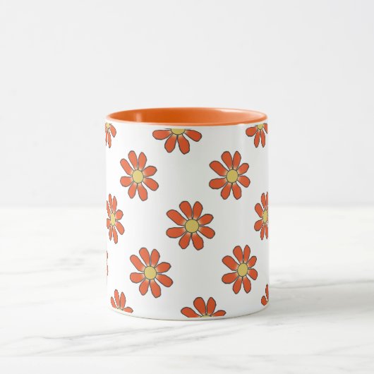 tuinlappen Floral Pattern Oranje Yellow Mok (Midden)