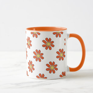 tuinlappen Floral Pattern Oranje Yellow Mok
