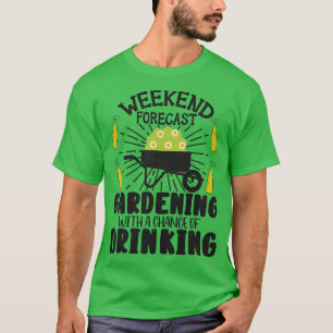 Tuinman Drinkende Tuinieren Planten Bierliefhebber T-shirt