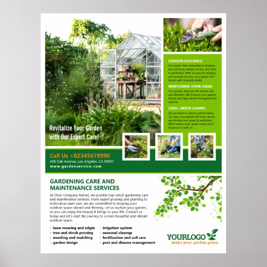 Tuinman, Tuincentrum, Lawn Care Poster (Voorkant)