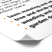 Tuinman, Tuincentrum, Lawn Care Poster (Hoek)