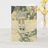 Tuinmuur Jessie Willcox Smith,  kinderen Kaart (Gele Bloem)