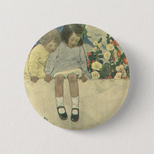 Tuinmuur Jessie Willcox Smith,  kinderen Ronde Button 5,7 Cm