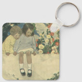 Tuinmuur Jessie Willcox Smith,  kinderen Sleutelhanger (Achterkant)