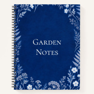 Tuinnotities Blauwe Botanische Notitieboek