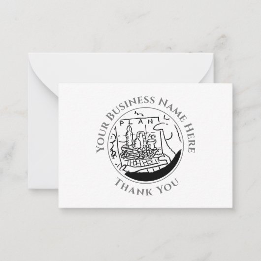 Tuinontwerp landschapsontwerp Hartelijk dank uw br Notitiekaartje (Voorkant)