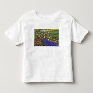 Tuinontwerp van druifhyacint en tulpen, kinder shirts