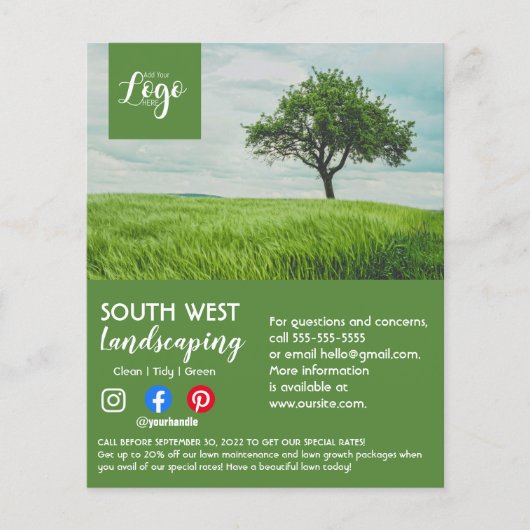 tuinontwerper boomchirurg boomverzorger flyer (Voorkant)