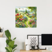 Tuinpad Landschap 3 Poster (Thuiskantoor)