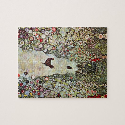 Tuinpad met kippen, Gustav Klimt, Art Nouveau Legpuzzel (Horizontaal)
