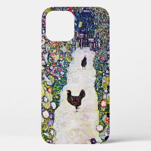 Tuinpad met kippen, Gustav Klimt iPhone 12 Hoesje