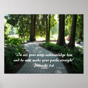 Tuinpad Schriftuurvers Poster