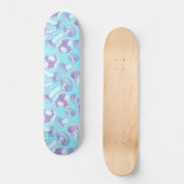 Tuinpaddenstoelen blauw skateboard (Voorkant)