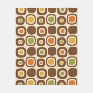 Tuinpadpatroon in mid-century modern stijl fleece deken