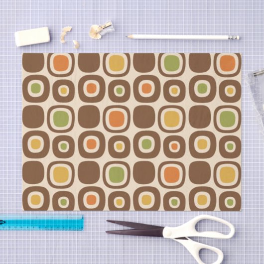 Tuinpadpatroon in mid-century modern stijl tissuepapier (Craft)