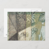 Tuinpaneel met bladeren, bloemen en gras briefkaart (Voorkant / Achterkant)