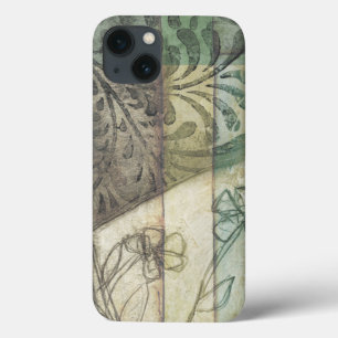 Tuinpaneel met bladeren, bloemen en gras iPhone 13 hoesje