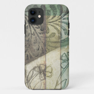 Tuinpaneel met bladeren, bloemen en gras iPhone 11 hoesje
