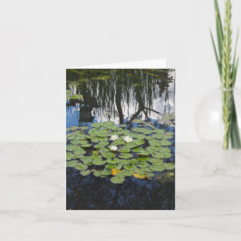 Tuinpark reflecterende lelies gevouwen Wenskaart Kaart