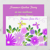 Tuinpartij - Uitnodiging (Voorkant / Achterkant)