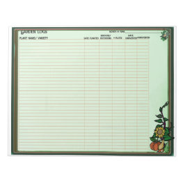 Tuinplantlogboek Notitieblok
