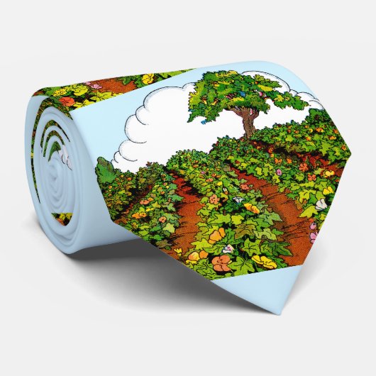 tuinprint stropdas (Opgerold)