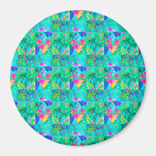 Tuinquiltschildering met Hydrangea en Blauw Magneet
