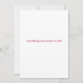 Tuinromantiek: Lichtroze Bloemige Bruiloft Kaart (Achterkant)