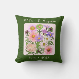 Tuinroze bloemen boho kussen