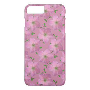 Tuinroze geraniumventiel op elke kleur 	iPhone 8 plus / 7 plus hoesje