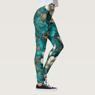 Tuinrozen Bloem Athletische Tuinrozen Fantasie Cad Leggings