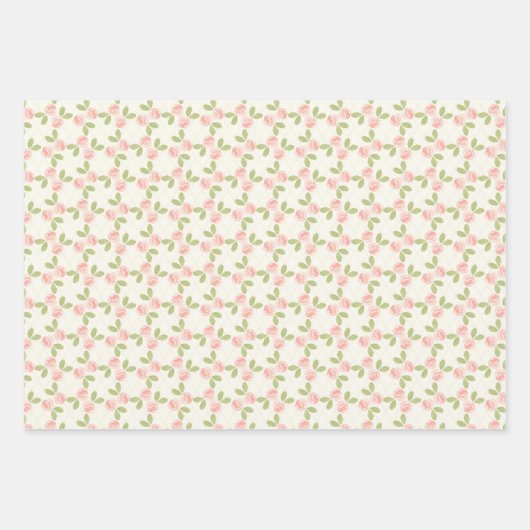 Tuinrozen in dieproze inpakpapier vellen (Voorkant 3)