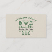 Tuinservices - Gereedschap Monogram Visitekaartje (Voorkant)