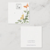 Tuinslagvlinder Logo Vierkante Visitekaartje (Voorkant / Achterkant)