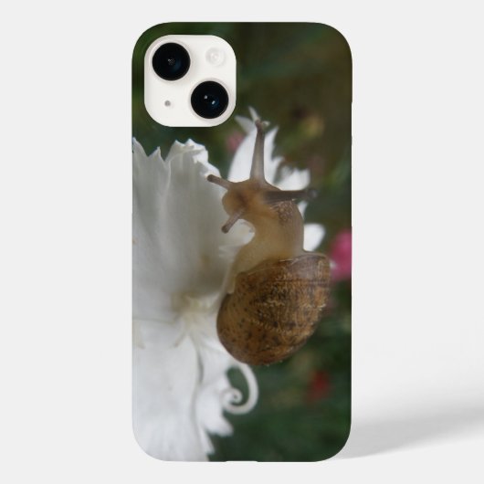 Tuinslak en witte anjer Case-Mate iPhone case (Achterkant)