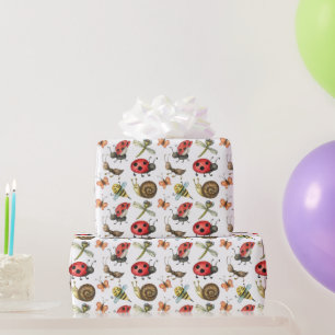 tuinslakken bijen Ladybugs Patroonkunst Cadeaupapier