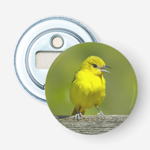 Tuinspot Oriole - Originele Foto Button Flesopener