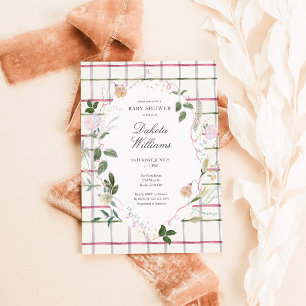 Tuinthema feestje met wilde bloemen voor een babys kaart