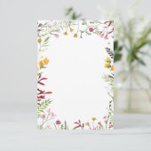 Tuintrouw bloem bruiloft blanco budget kaart (Staand voorkant)