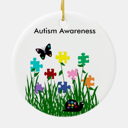 Tuintuin met vlinder en slak keramisch ornament (Achterkant)