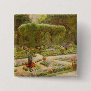 Tuintuin van de tuinbouwkundige vierkante button 5,1 cm