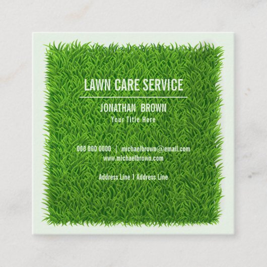 Tuintuin Vierkante Visitekaartje (Voorkant)