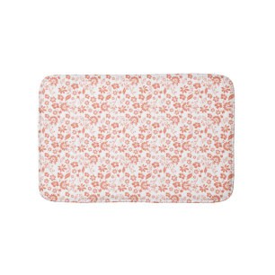 Tuintuin voor koraalpeach Tropische bloemen Badmat