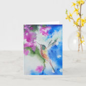 Tuinvogel Floral Greeting & Note Kaart (Gele Bloem)