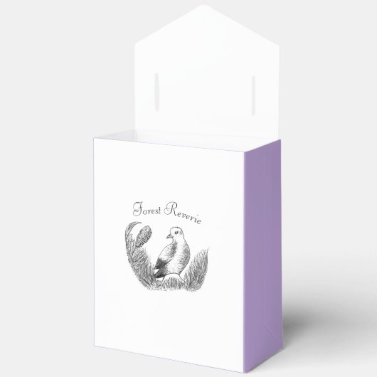 Tuinvogel – Monochrome Bloemen Bedankdoosjes (Open)