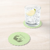 Tuinvogel – Monochrome Elegante Bloemen Kartonnen Onderzetters (Insitu)