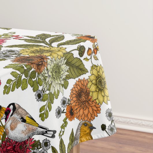 Tuinvogels en bloemen 1 tafelkleed (Voorbeeld)