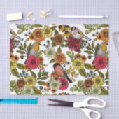 Tuinvogels en bloemen 1 tissuepapier (Craft)