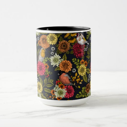 Tuinvogels en bloemen 2 mok (Midden)